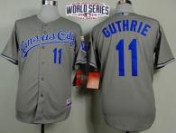 Kansas City Royals -11 Jeremy Guthrie Grey Cool Base W 2014 World Series Patch Stitched MLB Jersey