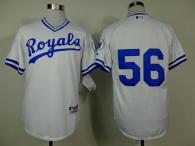 Kansas City Royals -56 Greg Holland White 1974 Turn Back The Clock Stitched MLB Jersey