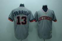 Mitchell and Ness Detroit Tigers #13 Lance Parrish Stitched Grey Throwback MLB Jersey Mitchell and Ness Detroit Tigers #13 Lance Parrish Stitched Grey Throwback MLB Jersey