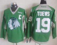 Chicago Blackhawks -19 Jonathan Toews Green Practice Stitched NHL Jersey