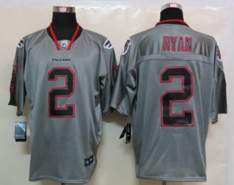 New Nike Atlanta Falcons 2 Ryan Lights Out Grey Elite Jersey