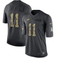 Philadelphia Eagles -11 Carson Wentz Nike Anthracite 2016 Salute to Service Jersey