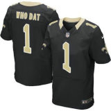 Nike New Orleans Saints -1 Who Dat Black Team Color NFL Elite Jersey