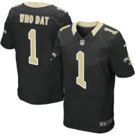 Nike New Orleans Saints -1 Who Dat Black Team Color NFL Elite Jersey