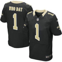 Nike New Orleans Saints -1 Who Dat Black Team Color NFL Elite Jersey