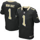 Nike New Orleans Saints -1 Who Dat Black Team Color NFL Elite Jersey
