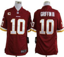 Nike Redskins -10 Robert Griffin III Burgundy Red Team Color With C Patch Stitched NFL Game Jersey Nike Redskins -10 Robert Griffin III Burgundy Red Team Color With C Patch Stitched NFL Game Jersey