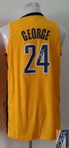 Revolution 30 Autographed Indiana Pacers -24 Paul George Yellow Stitched NBA Jersey