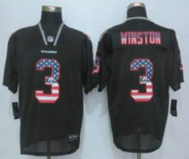 Nike Tampa Bay Buccaneers -3 Jameis Winston Black Stitched NFL Elite USA Flag Fashion jerseys Nike Tampa Bay Buccaneers -3 Jameis Winston Black Stitched NFL Elite USA Flag Fashion jerseys