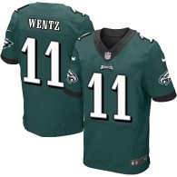 Nike Philadelphia Eagles -11 Carson Wentz Midnight Green Team Color Stitched NFL New Elite Jersey