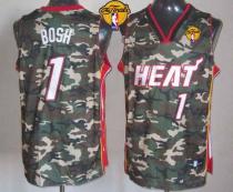Miami Heat -1 Chris Bosh Camo Stealth Collection Finals Patch Stitched NBA Jersey Miami Heat -1 Chris Bosh Camo Stealth Collection Finals Patch Stitched NBA Jersey