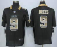 2015 New Nike New Orleans Saints -9 Drew Brees Pro Line Black Fashion Strobe Jersey