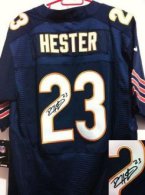 Nike Bears -23 Devin Hester Navy Blue Team Color Stitched NFL Elite Autographed Jersey
