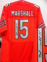 Nike Bears -15 Brandon Marshall Orange Alternate Stitched NFL Elite Autographed Jersey Nike Bears -15 Brandon Marshall Orange Alternate Stitched NFL Elite Autographed Jersey