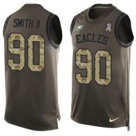 Nike Eagles -90 Marcus Smith II Green Stitched NFL Limited Salute To Service Tank Top Jersey