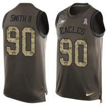 Nike Eagles -90 Marcus Smith II Green Stitched NFL Limited Salute To Service Tank Top Jersey Nike Eagles -90 Marcus Smith II Green Stitched NFL Limited Salute To Service Tank Top Jersey