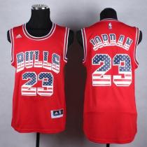 Chicago Bulls -23 Michael Jordan Red USA Flag Fashion Stitched NBA Jersey Chicago Bulls -23 Michael Jordan Red USA Flag Fashion Stitched NBA Jersey
