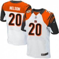 Nike Cincinnati Bengals -20 Reggie Nelson White Stitched NFL Elite Jersey