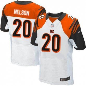 Nike Cincinnati Bengals -20 Reggie Nelson White Stitched NFL Elite Jersey