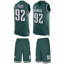Eagles -92 Reggie White Midnight Green Team Color Stitched NFL Limited Tank Top Suit Jersey