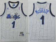 Orlando Magic -1 Tracy Mcgrady White Throwback Stitched NBA Jersey