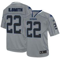 Nike Dallas Cowboys #22 Emmitt Smith Lights Out Grey Men's Stitched NFL Elite Jersey