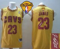 Revolution 30 Autographed Cleveland Cavaliers -23 LeBron James Yellow Alternate The Finals Patch Sti