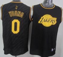 Los Angeles Lakers -0 Nick Young Black Precious Metals Fashion Stitched NBA Jersey Los Angeles Lakers -0 Nick Young Black Precious Metals Fashion Stitched NBA Jersey