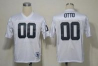 Mitchell And Ness Raiders -0 Jim Otto White Stitched Throwback NFL Jersey