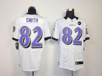 Nike Ravens -82 Torrey Smith White With Art Patch Men Stitched NFL Elite Jersey Nike Ravens -82 Torrey Smith White With Art Patch Men Stitched NFL Elite Jersey