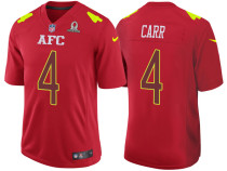 2017 PRO BOWL AFC DEREK CARR RED GAME JERSEY