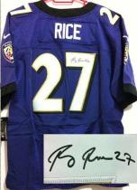 Nike Ravens -27 Ray Rice Purple Team Color Men's Stitched NFL Elite Autographed Jersey Nike Ravens -27 Ray Rice Purple Team Color Men's Stitched NFL Elite Autographed Jersey