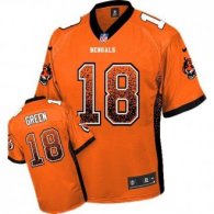 Nike Bengals -18 A J  Green Orange Alternate Stitched NFL Elite Drift Fashion Jersey