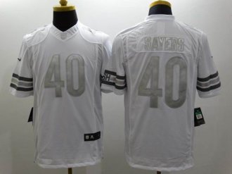 Nike Chicago Bears -40 Gale Sayers White NFL Limited Platinum Jersey