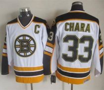 Boston Bruins -33 Zdeno Chara White Black CCM Throwback Stitched NHL Jersey Boston Bruins -33 Zdeno Chara White Black CCM Throwback Stitched NHL Jersey