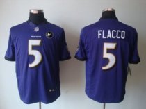 Nike Ravens -5 Joe Flacco Purple Team Color With Art Patch Stitched NFL Limited Jersey Nike Ravens -5 Joe Flacco Purple Team Color With Art Patch Stitched NFL Limited Jersey