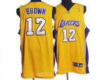 Los Angeles Lakers -12 Shannon Brown Stitched Yellow NBA Jersey Los Angeles Lakers -12 Shannon Brown Stitched Yellow NBA Jersey