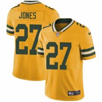 Nike Packers -27 Josh Jones Yellow Stitched NFL Limited Rush Jersey Nike Packers -27 Josh Jones Yellow Stitched NFL Limited Rush Jersey
