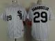 Chicago White Sox -29 Jeff Samardzija White Black Strip Stitched MLB Jerseys