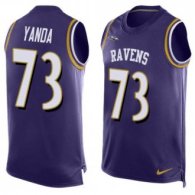 Nike Ravens -73 Marshal Yanda Purple Team Color Men Stitched NFL Limited Tank Top Jersey