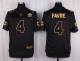 Nike Green Bay Packers -4 Brett Favre Black Stitched NFL Elite Pro Line Gold Collection Jersey