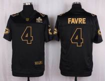 Nike Green Bay Packers -4 Brett Favre Black Stitched NFL Elite Pro Line Gold Collection Jersey Nike Green Bay Packers -4 Brett Favre Black Stitched NFL Elite Pro Line Gold Collection Jersey