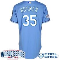 Kansas City Royals -35 Eric Hosmer Light Blue Cool Base W 2014 World Series Patch Stitched MLB Jerse Kansas City Royals -35 Eric Hosmer Light Blue Cool Base W 2014 World Series Patch Stitched MLB Jerse