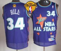 Cleveland Cavaliers -34 Tyrone Hill Purple 1995 All Star Throwback The Finals Patch Stitched NBA Jer Cleveland Cavaliers -34 Tyrone Hill Purple 1995 All Star Throwback The Finals Patch Stitched NBA Jer