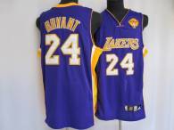 Los Angeles Lakers -24 Kobe Bryant Stitched Purple Final Patch NBA Jersey