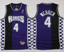 Sacramento Kings -4 Chris Webber Purple Black Throwback Stitched NBA Jersey Sacramento Kings -4 Chris Webber Purple Black Throwback Stitched NBA Jersey