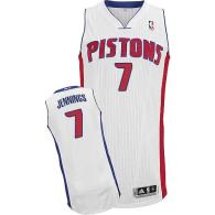 Revolution 30 Detroit Pistons -7 Brandon Jennings White Stitched NBA Jersey