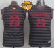 Cleveland Cavaliers #23 LeBron James Black Grey Groove The Finals Patch Stitched Youth NBA Jersey