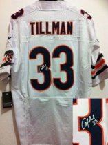 Nike Bears -33 Charles Tillman White Stitched NFL Elite Autographed Jersey Nike Bears -33 Charles Tillman White Stitched NFL Elite Autographed Jersey