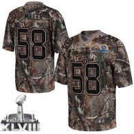 Nike Denver Broncos #58 Von Miller Camo With Hall of Fame 50th Patch Super Bowl XLVIII Men's Stitche